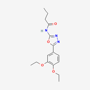 N-(5-(3,4-diethoxyphenyl)-1,3,4-oxadiazol-2-yl)butyramide