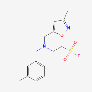 2-[(3-Methyl-1,2-oxazol-5-yl)methyl-[(3-methylphenyl)methyl]amino]ethanesulfonyl fluoride