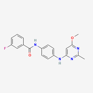 3-fluoro-N-(4-((6-methoxy-2-methylpyrimidin-4-yl)amino)phenyl)benzamide