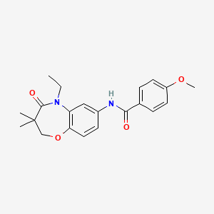 N-(5-ethyl-3,3-dimethyl-4-oxo-2,3,4,5-tetrahydrobenzo[b][1,4]oxazepin-7-yl)-4-methoxybenzamide
