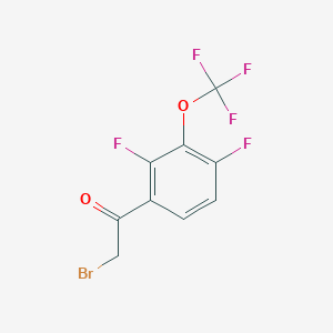 molecular formula C9H4BrF5O2 B2386621 2-Bromo-1-[2,4-difluoro-3-(trifluoromethoxy)phenyl]ethanone CAS No. 2149602-08-2