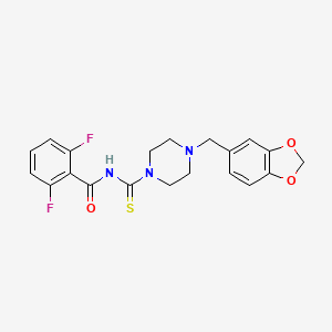 N-[4-(1,3-benzodioxol-5-ylmethyl)piperazine-1-carbothioyl]-2,6-difluorobenzamide
