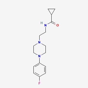 molecular formula C16H22FN3O B2386630 N-(2-(4-(4-fluorophenyl)piperazin-1-yl)ethyl)cyclopropanecarboxamide CAS No. 1049440-58-5