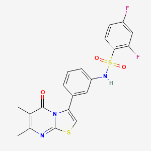 N-(3-(6,7-dimethyl-5-oxo-5H-thiazolo[3,2-a]pyrimidin-3-yl)phenyl)-2,4-difluorobenzenesulfonamide