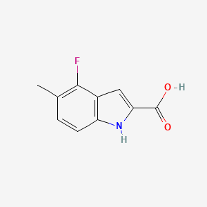 molecular formula C10H8FNO2 B2386640 4-氟-5-甲基-1H-吲哚-2-羧酸 CAS No. 1850889-29-0