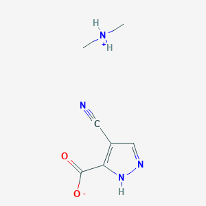 molecular formula C7H10N4O2 B2386649 N-methylmethanaminium 4-cyano-1H-pyrazole-5-carboxylate CAS No. 1078634-01-1