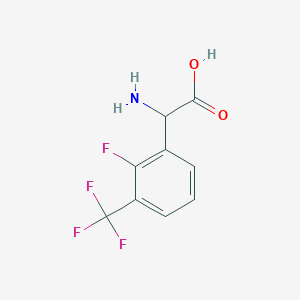 molecular formula C9H7F4NO2 B2386651 2-Amino-2-[2-fluoro-3-(trifluoromethyl)phenyl]acetic acid CAS No. 1270316-02-3