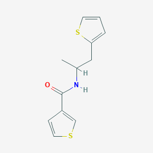 molecular formula C12H13NOS2 B2386669 N-(1-(thiophen-2-yl)propan-2-yl)thiophene-3-carboxamide CAS No. 1207017-16-0