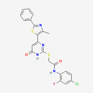 molecular formula C22H16ClFN4O2S2 B2386690 2-(2-phenylethyl)-8-(piperidin-1-ylsulfonyl)[1,2,4]triazolo[4,3-a]pyridin-3(2H)-one CAS No. 1116006-89-3