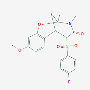 12-(4-Fluorobenzenesulfonyl)-5-methoxy-9,10-dimethyl-8-oxa-10-azatricyclo[7.3.1.0^{2,7}]trideca-2,4,6-trien-11-one