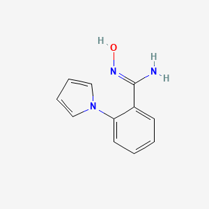 molecular formula C11H11N3O B2386695 N'-hydroxy-2-(1H-pyrrol-1-yl)benzenecarboximidamide CAS No. 866131-65-9