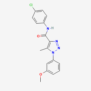 molecular formula C17H15ClN4O2 B2386696 N-(4-氯苯基)-1-(3-甲氧基苯基)-5-甲基-1H-1,2,3-三唑-4-甲酰胺 CAS No. 887223-23-6