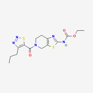 Ethyl (5-(4-propyl-1,2,3-thiadiazole-5-carbonyl)-4,5,6,7-tetrahydrothiazolo[5,4-c]pyridin-2-yl)carbamate