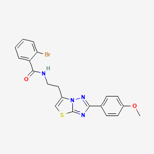 2-bromo-N-(2-(2-(4-methoxyphenyl)thiazolo[3,2-b][1,2,4]triazol-6-yl)ethyl)benzamide
