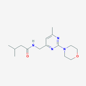 molecular formula C15H24N4O2 B2386714 3-methyl-N-((6-methyl-2-morpholinopyrimidin-4-yl)methyl)butanamide CAS No. 1797224-36-2