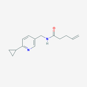 molecular formula C14H18N2O B2386715 N-((6-cyclopropylpyridin-3-yl)methyl)pent-4-enamide CAS No. 2320506-14-5
