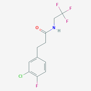 3-(3-Chloro-4-fluorophenyl)-N-(2,2,2-trifluoroethyl)propanamide