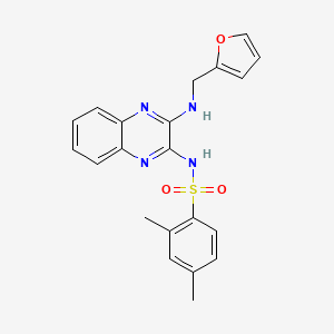 N-[3-(furan-2-ylmethylamino)quinoxalin-2-yl]-2,4-dimethylbenzenesulfonamide