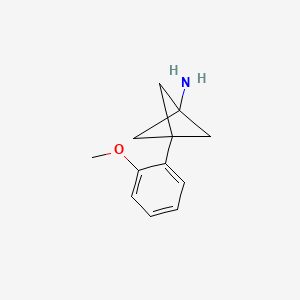 molecular formula C12H15NO B2386734 3-(2-Methoxyphenyl)bicyclo[1.1.1]pentan-1-amine CAS No. 2287333-47-3