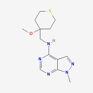 N-[(4-Methoxythian-4-yl)methyl]-1-methylpyrazolo[3,4-d]pyrimidin-4-amine