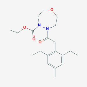 Ethyl 5-[2-(2,6-diethyl-4-methylphenyl)acetyl]-1,4,5-oxadiazepane-4-carboxylate