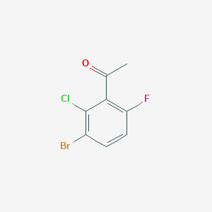 molecular formula C8H5BrClFO B2386739 3'-Bromo-2'-chloro-6'-fluoroacetophenone CAS No. 1704367-13-4