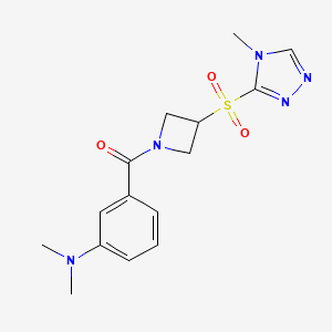 (3-(dimethylamino)phenyl)(3-((4-methyl-4H-1,2,4-triazol-3-yl)sulfonyl)azetidin-1-yl)methanone