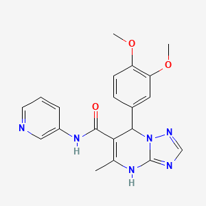 molecular formula C20H20N6O3 B2386744 7-(3,4-二甲氧基苯基)-5-甲基-N-(吡啶-3-基)-4,7-二氢[1,2,4]三唑并[1,5-a]嘧啶-6-甲酰胺 CAS No. 367907-29-7