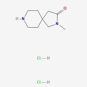 molecular formula C9H18Cl2N2O B2386751 2-Methyl-2,8-diazaspiro[4.5]decan-3-one dihydrochloride CAS No. 2105838-76-2
