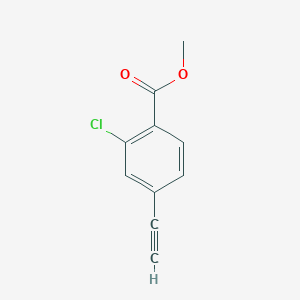 molecular formula C10H7ClO2 B2386753 2-Chloro-4-ethynyl-benzoic acid methyl ester CAS No. 1224640-19-0