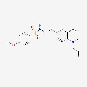 4-methoxy-N-(2-(1-propyl-1,2,3,4-tetrahydroquinolin-6-yl)ethyl)benzenesulfonamide