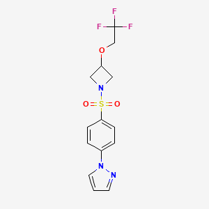 1-(4-((3-(2,2,2-trifluoroethoxy)azetidin-1-yl)sulfonyl)phenyl)-1H-pyrazole