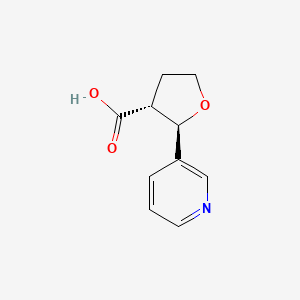 (2R,3R)-2-Pyridin-3-yloxolane-3-carboxylic acid