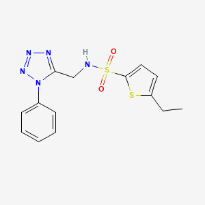 5-ethyl-N-((1-phenyl-1H-tetrazol-5-yl)methyl)thiophene-2-sulfonamide
