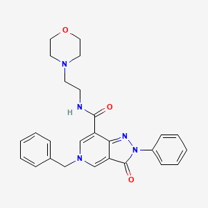 5-benzyl-N-(2-morpholinoethyl)-3-oxo-2-phenyl-3,5-dihydro-2H-pyrazolo[4,3-c]pyridine-7-carboxamide