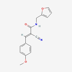 (E)-2-cyano-N-(furan-2-ylmethyl)-3-(4-methoxyphenyl)prop-2-enamide