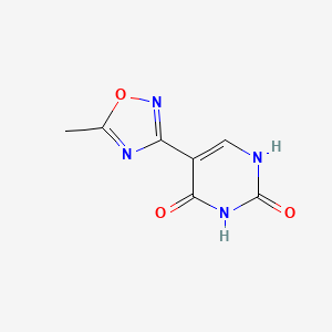 molecular formula C7H6N4O3 B2386788 5-(5-Methyl-1,2,4-oxadiazol-3-yl)pyrimidine-2,4(1H,3H)-dione CAS No. 1207380-97-9