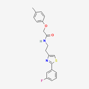 molecular formula C20H19FN2O2S B2386798 N-{2-[2-(3-fluorophenyl)-1,3-thiazol-4-yl]ethyl}-2-(4-methylphenoxy)acetamide CAS No. 946375-69-5