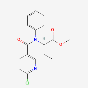 molecular formula C17H17ClN2O3 B2386802 methyl 2-[1-(6-chloropyridin-3-yl)-N-phenylformamido]butanoate CAS No. 1311450-61-9