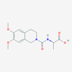 molecular formula C15H20N2O5 B2386803 (2S)-2-[(6,7-dimethoxy-3,4-dihydro-1H-isoquinoline-2-carbonyl)amino]propanoic acid CAS No. 957045-68-0