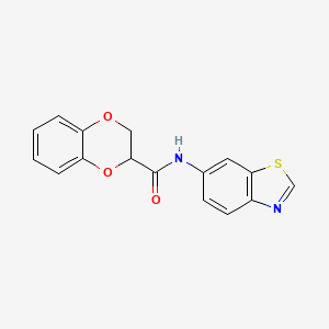 N-(benzo[d]thiazol-6-yl)-2,3-dihydrobenzo[b][1,4]dioxine-2-carboxamide