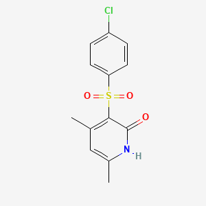 molecular formula C13H12ClNO3S B2386812 3-[(4-chlorophenyl)sulfonyl]-4,6-dimethyl-2(1H)-pyridinone CAS No. 321431-06-5