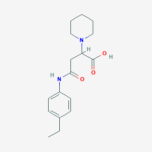 molecular formula C17H24N2O3 B2386816 4-((4-Ethylphenyl)amino)-4-oxo-2-(piperidin-1-yl)butanoic acid CAS No. 899991-75-4
