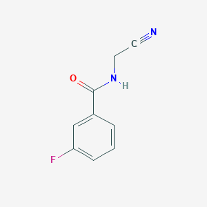 molecular formula C9H7FN2O B2386817 N-(cyanomethyl)-3-fluorobenzamide CAS No. 885914-10-3