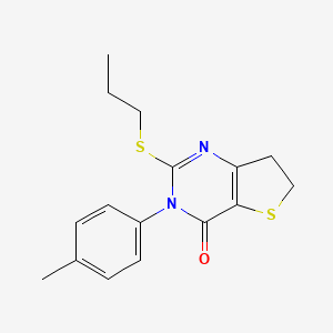 3-(4-Methylphenyl)-2-propylsulfanyl-6,7-dihydrothieno[3,2-d]pyrimidin-4-one