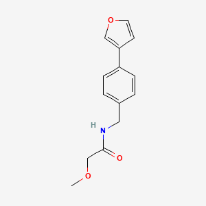 molecular formula C14H15NO3 B2386823 N-(4-(furan-3-yl)benzyl)-2-methoxyacetamide CAS No. 2034602-49-6