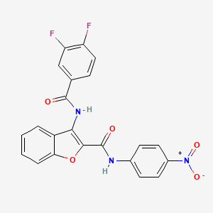 3-(3,4-difluorobenzamido)-N-(4-nitrophenyl)benzofuran-2-carboxamide