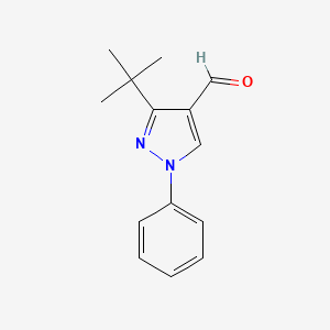 molecular formula C14H16N2O B2386827 3-tert-butyl-1-phenyl-1H-pyrazole-4-carbaldehyde CAS No. 819793-66-3