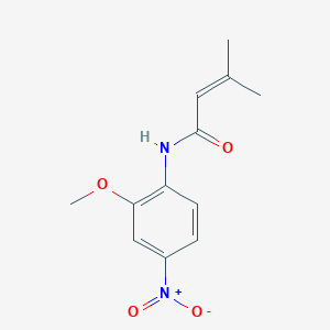 molecular formula C12H14N2O4 B2386834 N-(2-methoxy-4-nitrophenyl)-3-methylbut-2-enamide CAS No. 634162-41-7