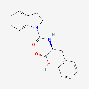 molecular formula C18H18N2O3 B2386840 N-(2,3-dihydro-1H-indol-1-ylcarbonyl)-L-phenylalanine CAS No. 1014412-84-0